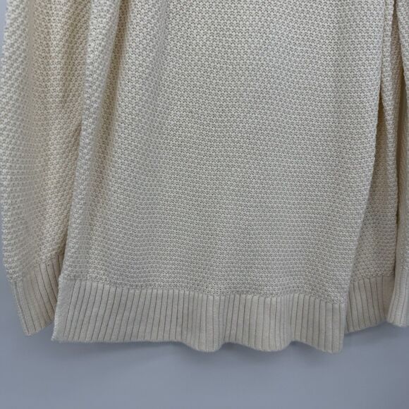 Old Navy Cream Crewneck Knit Sweater Size Small Oversized Fall Classic - Picture 3 of 9